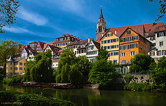 Tübingen, Neckarfront am Hölderlinturm