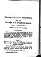 Internationales Abkommen über den Verkehr mit Kraftfahrzeugen vom 11.10.1909 - Auszüge - PDF