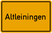 Ortsschild Altleiningen