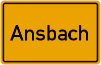 Ortsschild Ansbach