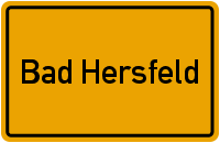 Ortsschild Bad Hersfeld