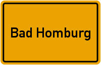 Ortsschild Bad Homburg