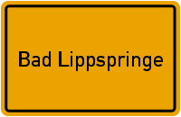 Ortsschild Bad Lippspringe