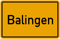 Ortsschild Balingen