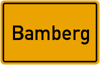 Ortsschild Bamberg