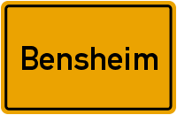 Ortsschild Bensheim