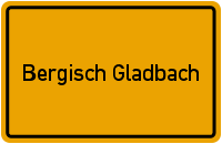 Ortsschild Bergisch Gladbach