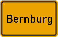 Ortsschild Bernburg