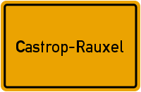 Ortsschild Castrop-Rauxel