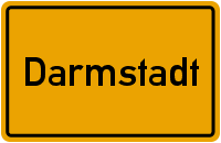 Ortsschild Darmstadt