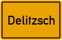 Ortsschild Delitzsch