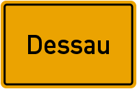 Ortsschild Dessau