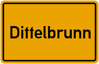 Ortsschild Dittelbrunn