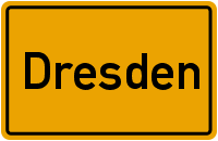 Ortsschild Dresden.