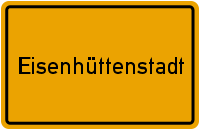 Ortsschild Eisenhüttenstadt