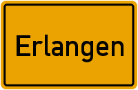 Ortsschild Erlangen