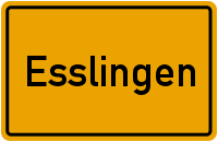 Ortsschild Esslingen