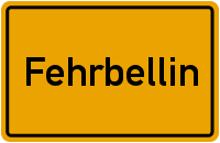 Ortsschild Fehrbellin