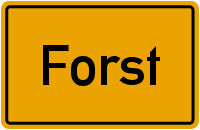 Ortsschild Forst