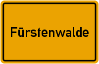 Ortsschild Fürstenwalde