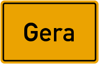 Ortsschild Gera