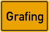 Ortsschild Grafing bei München