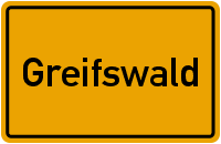 Ortsschild Greifswald