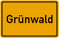 Ortsschild Grünwald