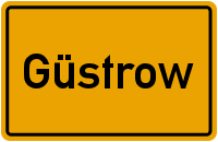 Ortsschild Güstrow