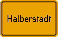 Ortsschild Halberstadt