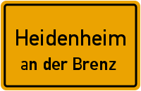 Ortsschild Heidenheim an der Brenz