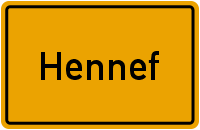 Ortsschild Hennef