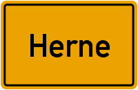 Ortsschild Herne