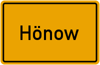 Ortsschild Hönow