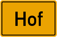 Ortsschild Hof