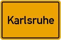 Ortsschild Karlsruhe