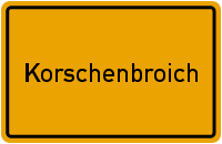 Ortsschild Korschenbroich