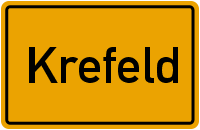 Ortsschild Krefeld