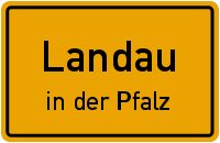 Ortsschild Landau in der Pfalz