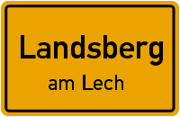 Ortsschild Landsberg am Lech