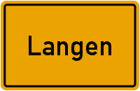 Ortsschild Langen