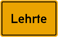 Ortsschild Lehrte