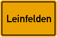 Ortsschild Leinfelden