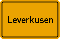 Ortsschild Leverkusen