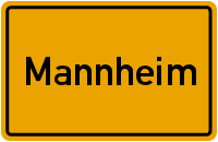 Ortsschild Mannheim