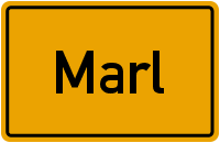 Ortsschild Marl