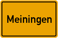 Ortsschild Meiningen