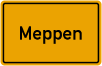 Ortsschild Meppen