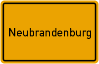 Ortsschild Neubrandenburg