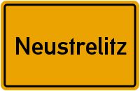 Ortsschild Neustrelitz